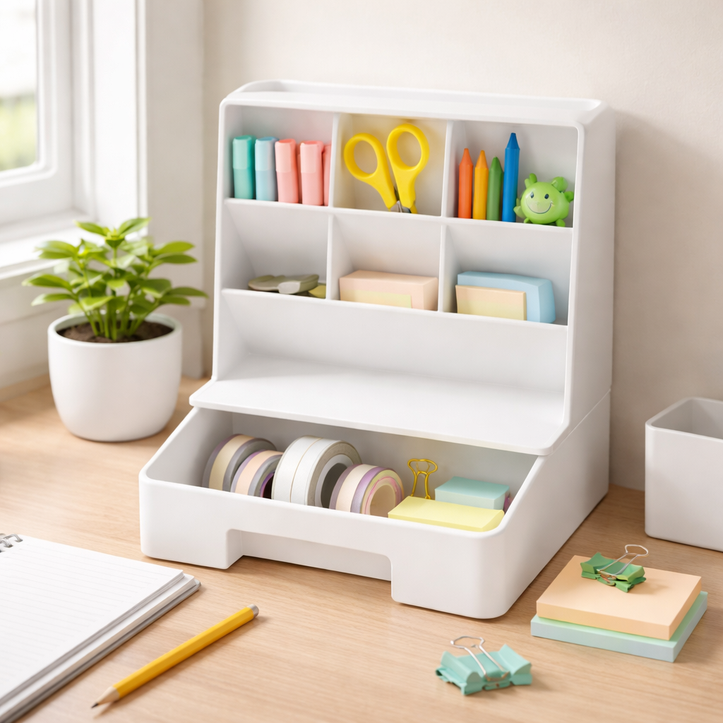 Burraq Luxury Multi-Compartment Makeup & Desk Organizer