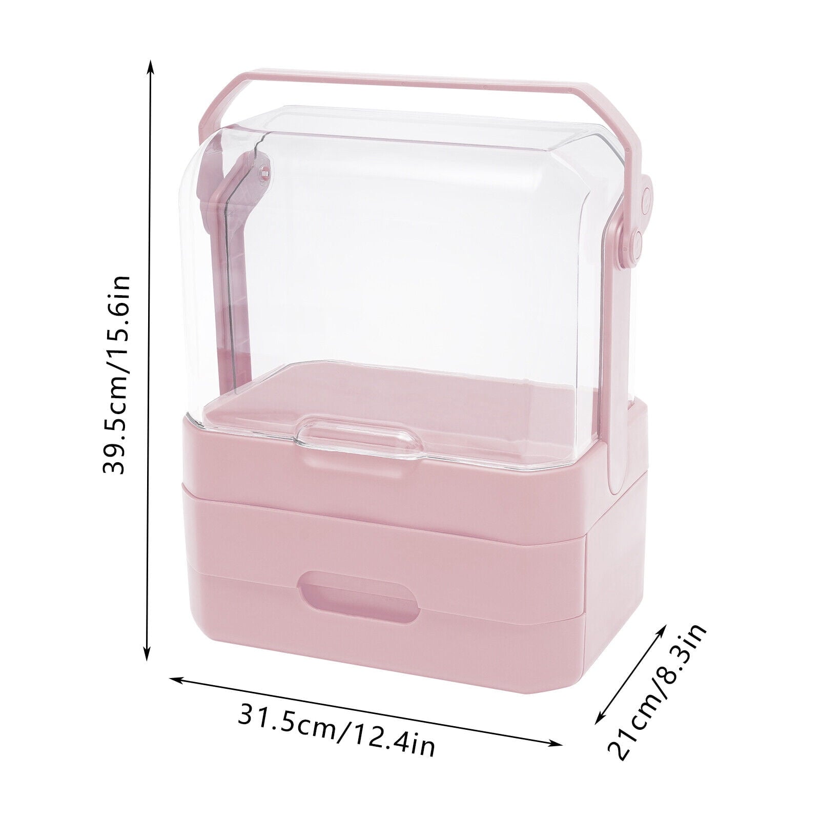 Burraq Luxury Large Makeup Organizer with Dustproof Lid & Drawers