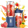Burraq Portable Blender Juicer Machine – 2-in-1 USB Rechargeable Smoothie Maker | 400ml Personal Mini Fruit Mixer