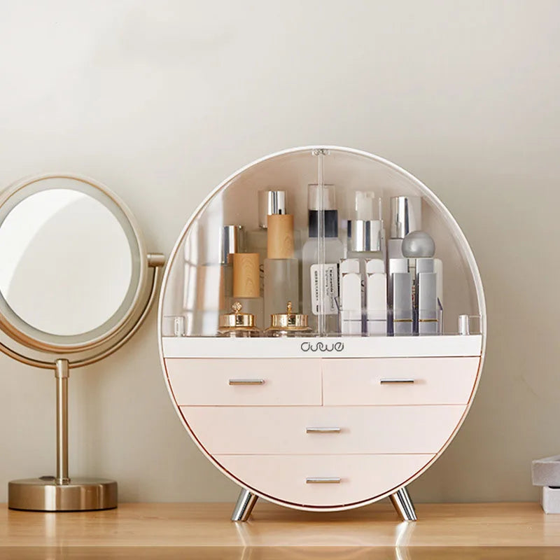Burraq Luxury Dustproof Makeup Organizer with Drawers & Brush Holder