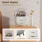 Burraq Luxury Waterproof Makeup Organizer with Lid & Drawers