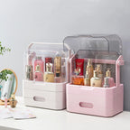Burraq Luxury Large Makeup Organizer with Dustproof Lid & Drawers