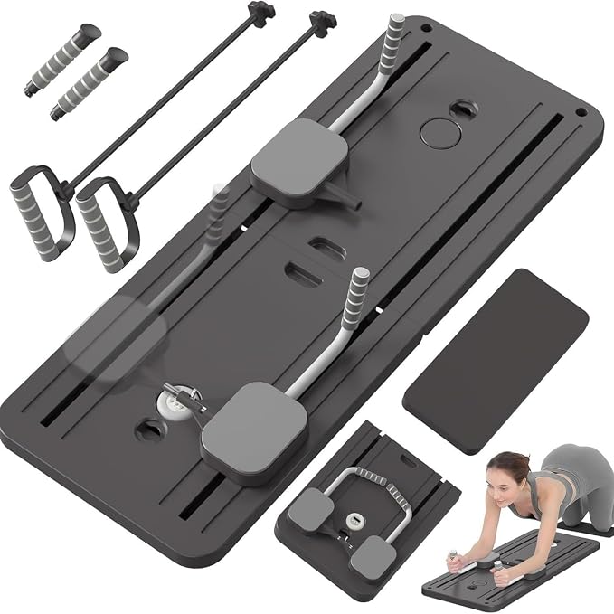 Burraq Multifunctional Pilates Board Abdominal Exercise Pushup Board 8IN1 - Automatic Rebound Full-Body Workout Machine for Men & Women