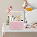 Burraq Luxury Large Makeup Organizer with Dustproof Lid & Drawers