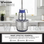 Burraq Western Vertical Chopper W-710 – 3L Electric Food Chopper Stainless Steel Bowl | 2-Year Warranty