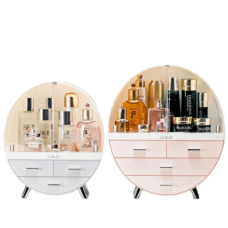 Burraq Luxury Dustproof Makeup Organizer with Drawers & Brush Holder
