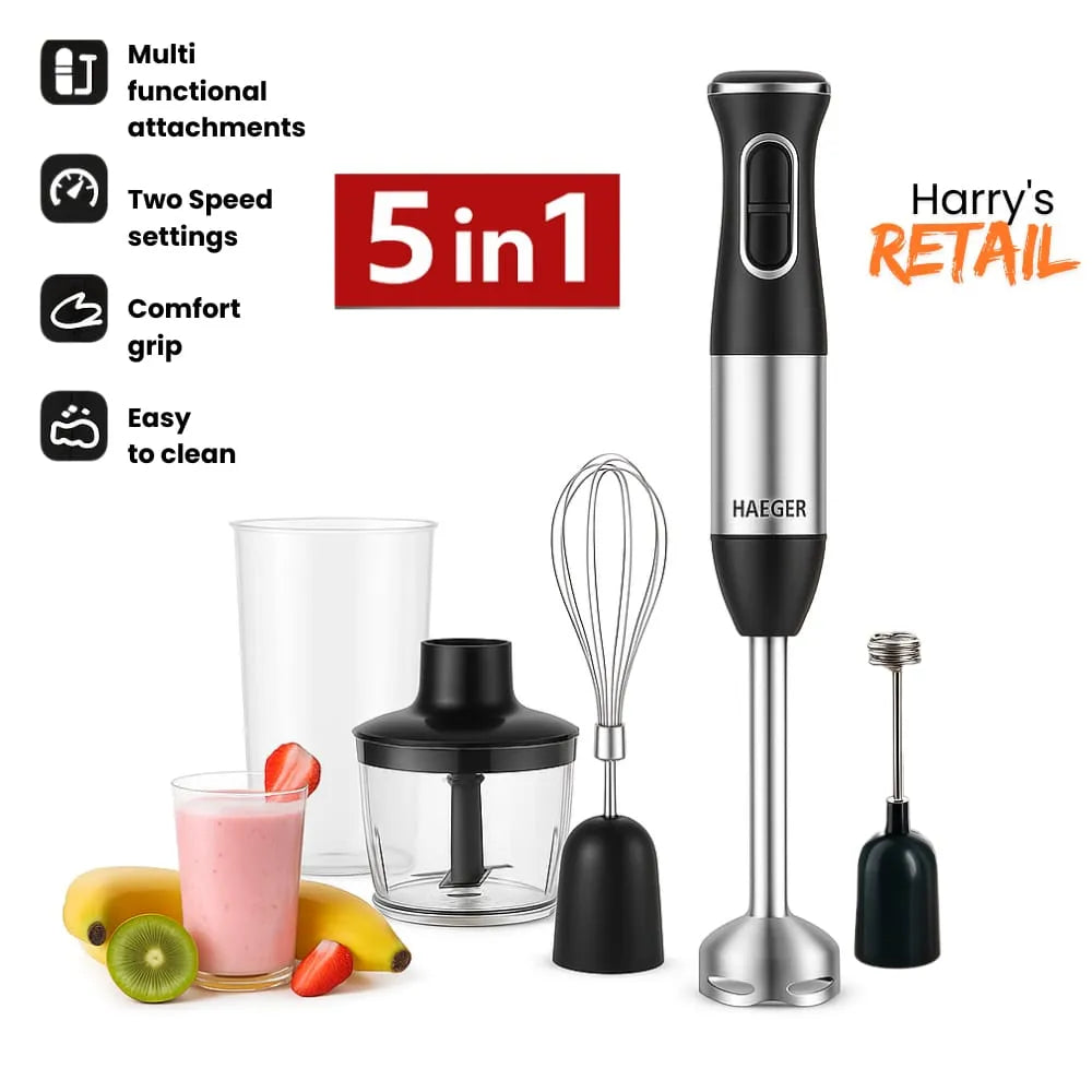 Burraq HAEGER 5-in-1 Multi Functional Hand Blender