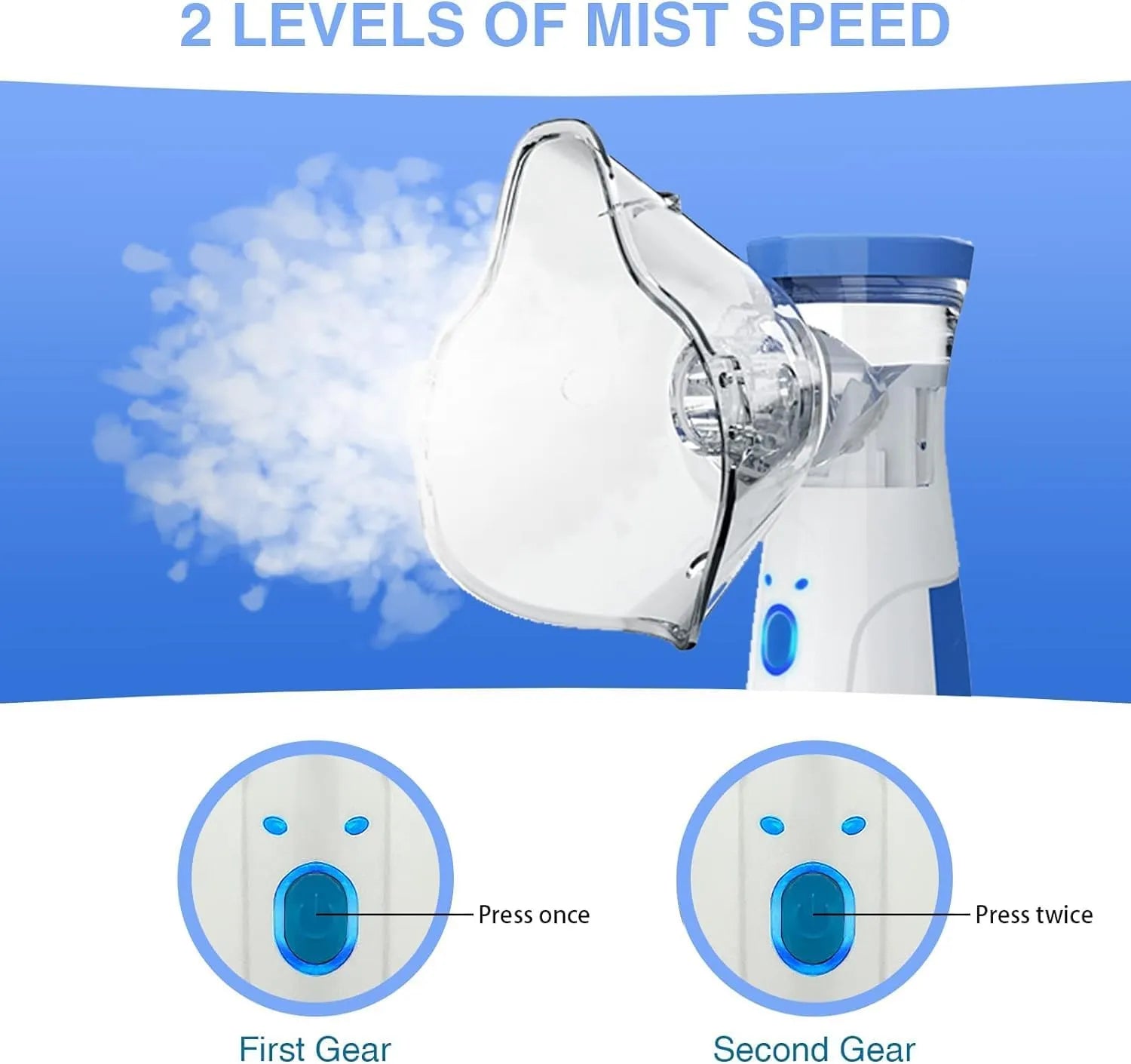 Burraq Portable Mesh Nebulizer Machine JSL-W302 – Asthma inhaler