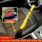 Burraq Car Seat Belt Steering Wheel Anti-Theft Locking Device