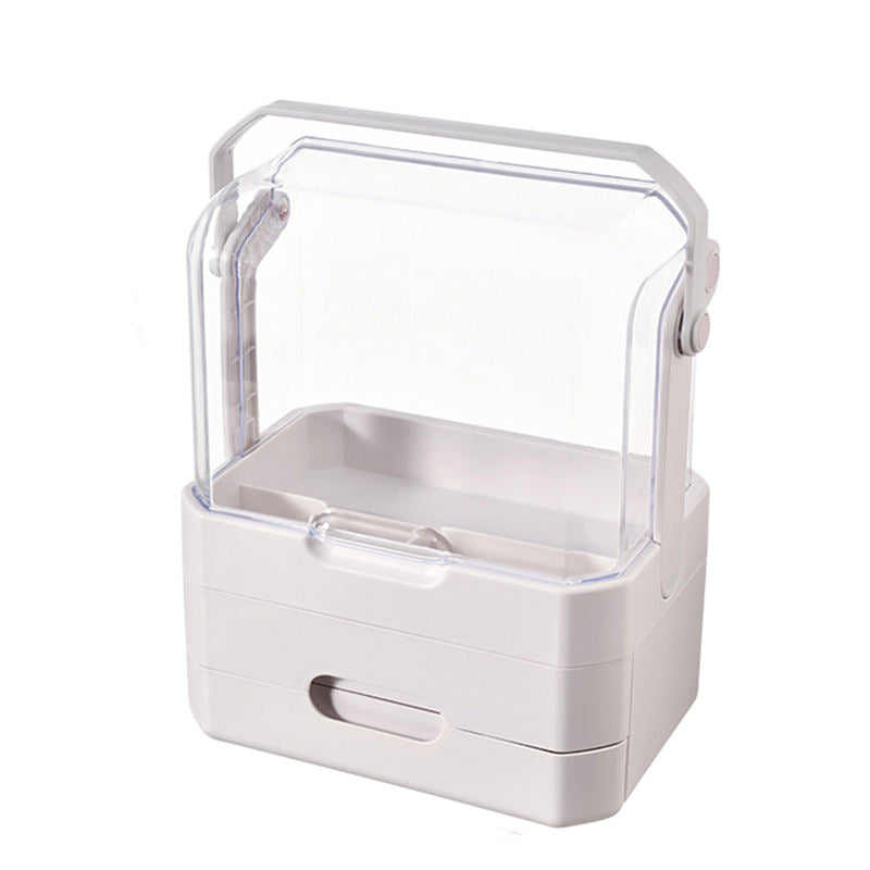 Burraq Luxury Large Makeup Organizer with Dustproof Lid & Drawers