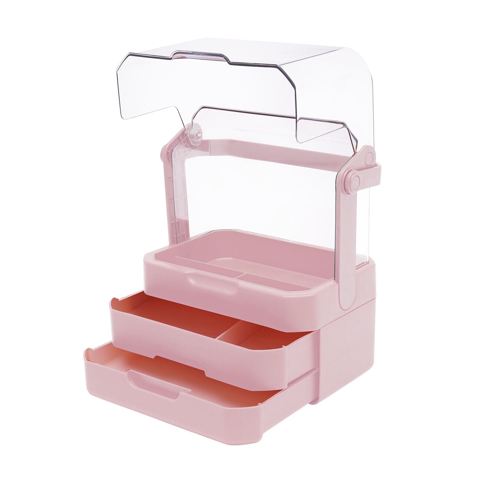 Burraq Luxury Large Makeup Organizer with Dustproof Lid & Drawers