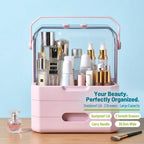 Burraq Luxury Large Makeup Organizer with Dustproof Lid & Drawers