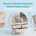 Burraq Luxury Dustproof Makeup Organizer with Drawers & Brush Holder
