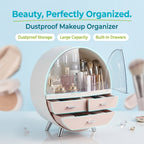 Burraq Luxury Dustproof Makeup Organizer with Drawers & Brush Holder