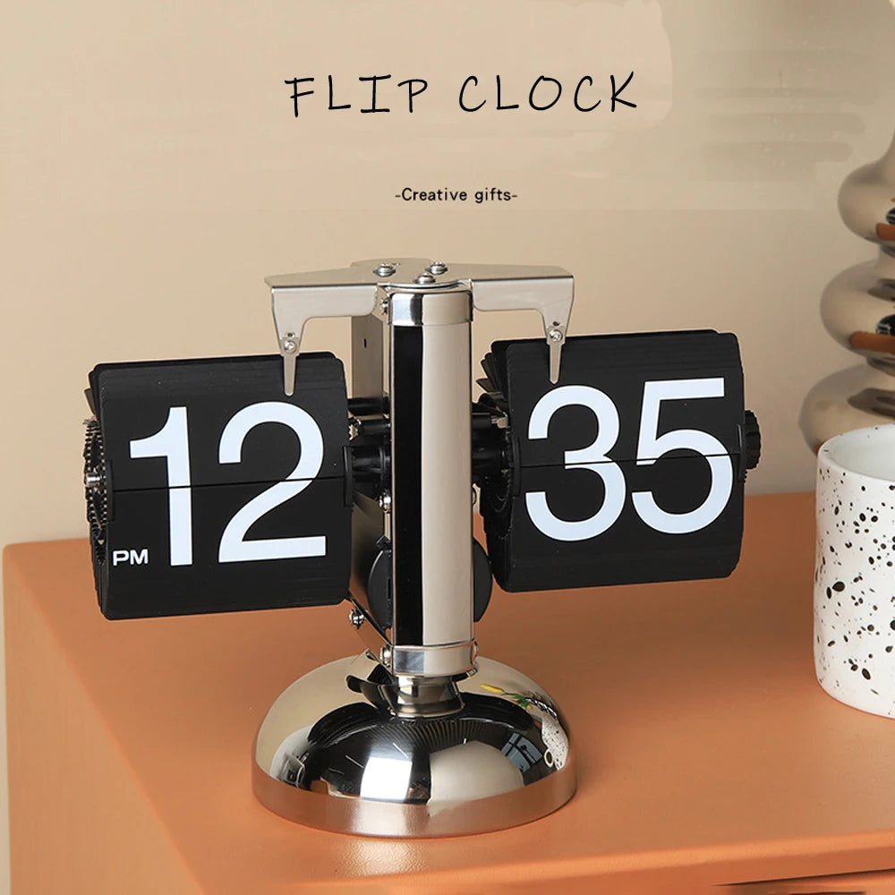 Automatically Page Turning Flipping Clock for Modern Home Office Decoration