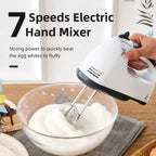 Burraq Electric Hand Mixer – 5 Speed 180W Egg Beater | Handheld Whisk Blender | Cake & Baking Mixer for Kitchen