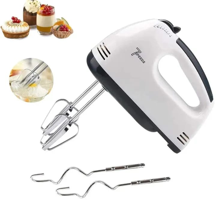 Burraq Electric Hand Mixer – 5 Speed 180W Egg Beater | Handheld Whisk Blender | Cake & Baking Mixer for Kitchen