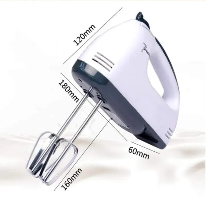 Burraq Electric Hand Mixer – 5 Speed 180W Egg Beater | Handheld Whisk Blender | Cake & Baking Mixer for Kitchen