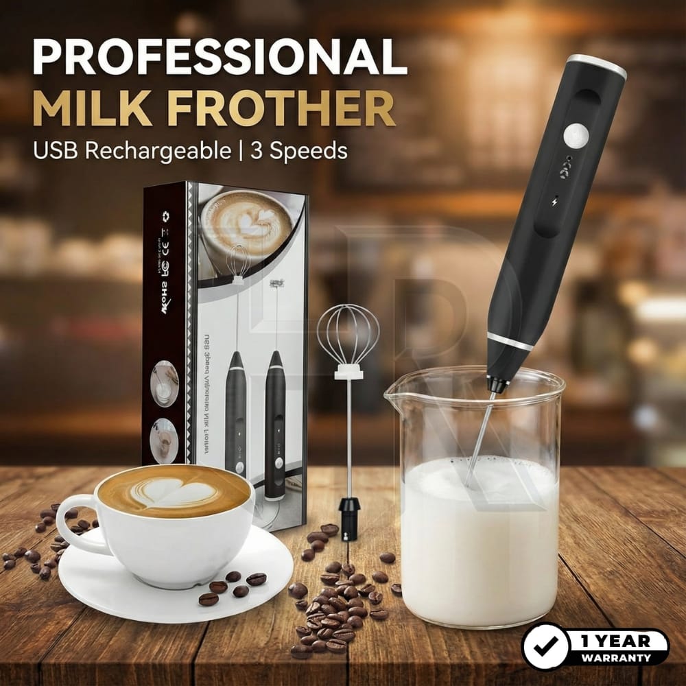 Burraq Rechargeable Coffee Beater & Egg Whisker – Portable Hand Mixer, Frother & Foamer | USB Charging