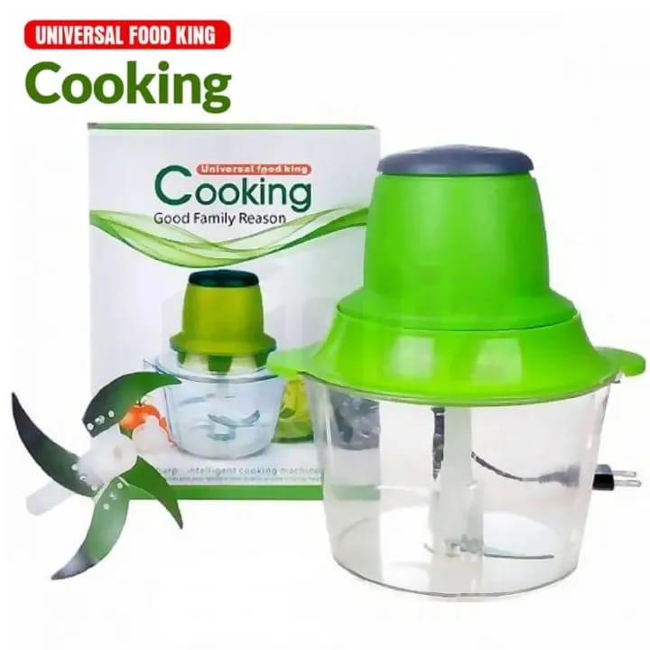Burraq 1.8L Electric Chopper Machine – Food Processor | Vegetable Cutter, Meat & Spice Grinder