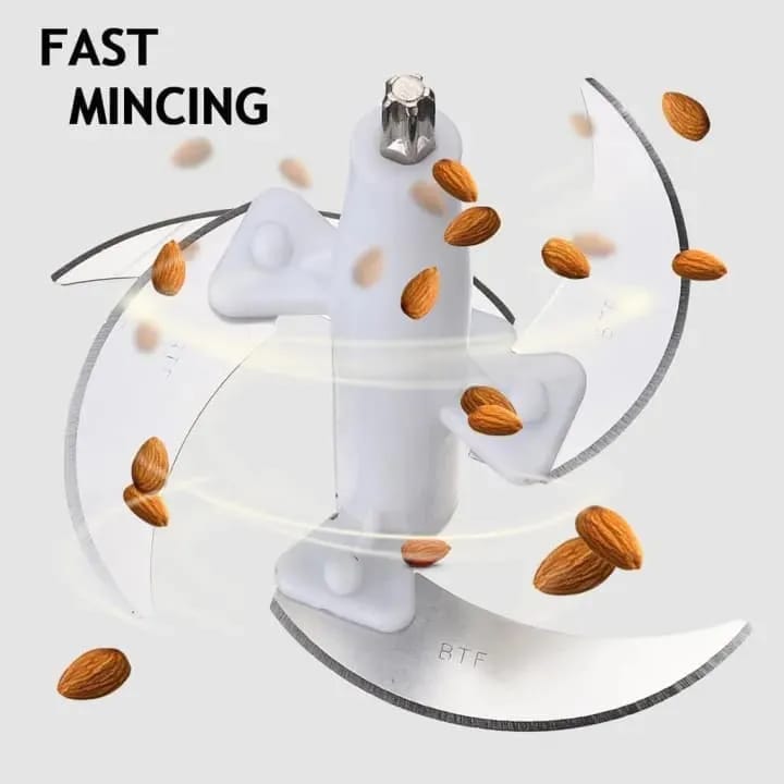 Burraq 1.8L Electric Chopper Machine – Food Processor | Vegetable Cutter, Meat & Spice Grinder