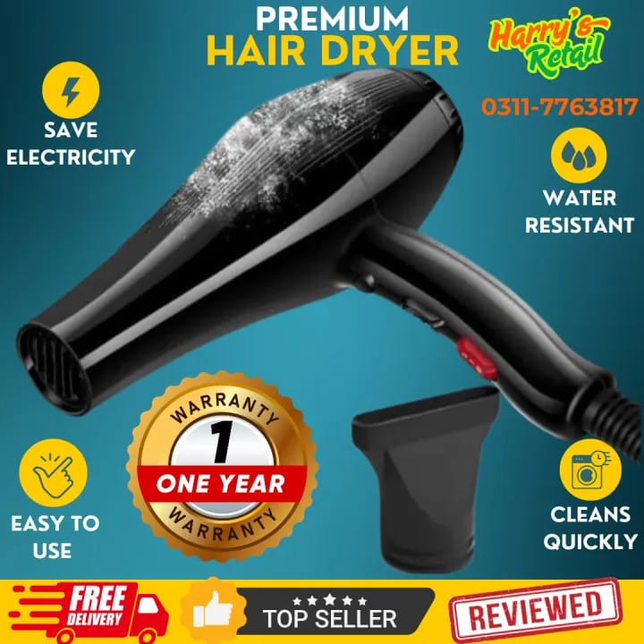 Burraq Hair Dryer – 2in1 Professional Travel Hair Dryer for Women & Men | Fast Drying Blow Dryer Machine