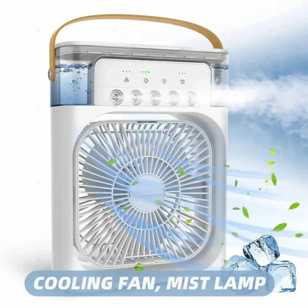 Burraq Mini AC Fan – 3-in-1 Portable USB Air Cooler | Desktop Cooling Fan with Humidifier