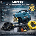 Burraq MIKETA Electric Pressure Washer – 1150W 120 Bar High Pressure Cleaner | Portable Car Washer Machine with Spray Gun Kit