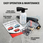 Burraq MIKETA Electric Pressure Washer – 1150W 120 Bar High Pressure Cleaner | Portable Car Washer Machine with Spray Gun Kit