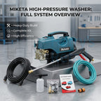Burraq MIKETA Electric Pressure Washer – 1150W 120 Bar High Pressure Cleaner | Portable Car Washer Machine with Spray Gun Kit