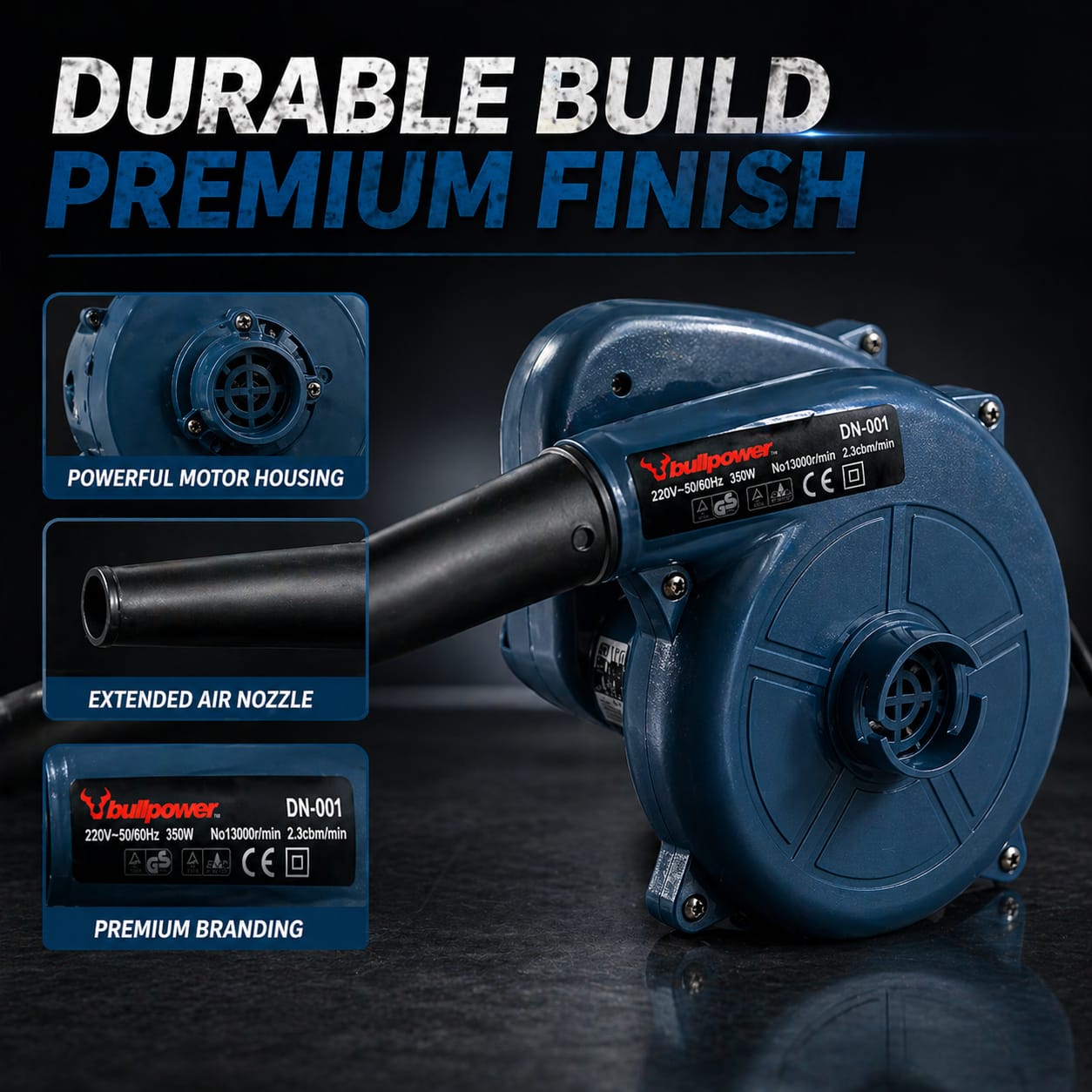 Burraq Electric Air Blower – 350W High Power Dust Cleaner 13000 RPM | Portable Dust Blower Machine