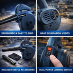 Burraq Electric Air Blower – 350W High Power Dust Cleaner 13000 RPM | Portable Dust Blower Machine