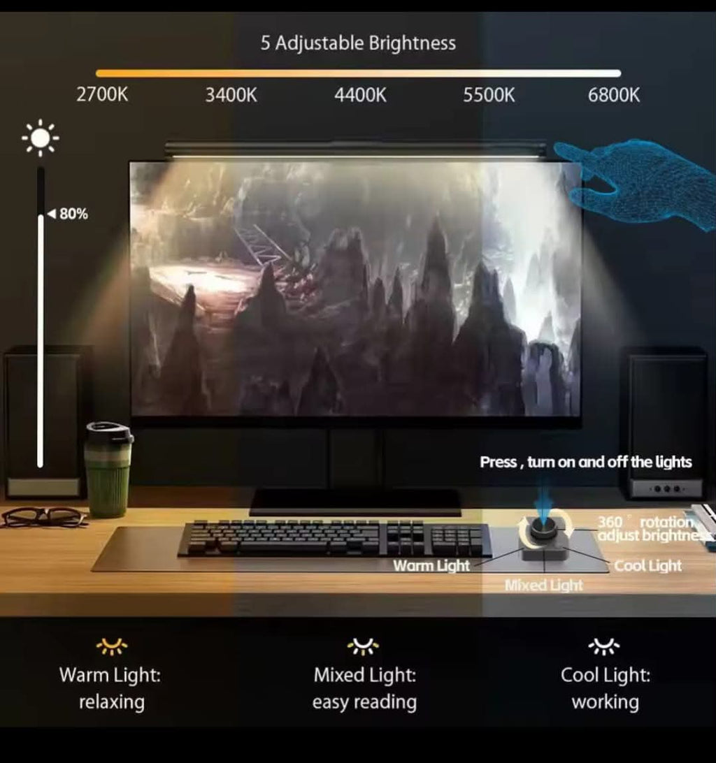 Burraq RGB Monitor Light Bar – Eye Protection & Ambient Backlight