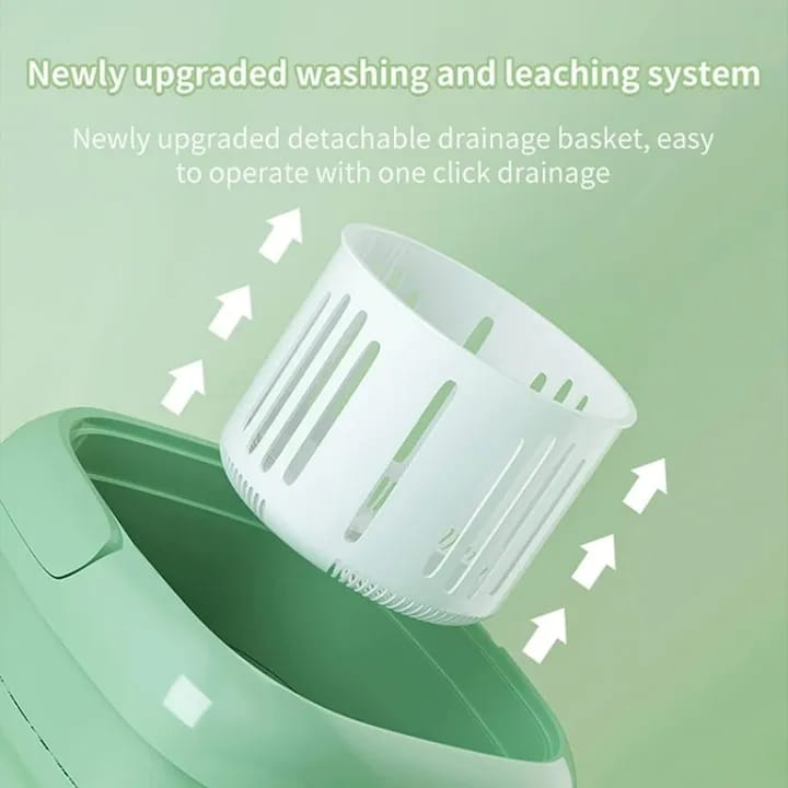 Burraq Mini Portable Washing Machine – 6L Foldable Compact Washer with Dryer