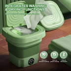 Burraq Mini Portable Washing Machine – 6L Foldable Compact Washer with Dryer