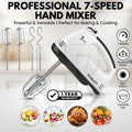 Burraq Electric Hand Mixer – 5 Speed 180W Egg Beater | Handheld Whisk Blender | Cake & Baking Mixer for Kitchen
