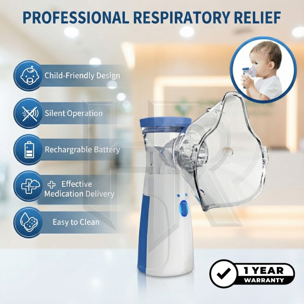 Burraq Portable Mesh Nebulizer Machine JSL-W302 – Asthma inhaler