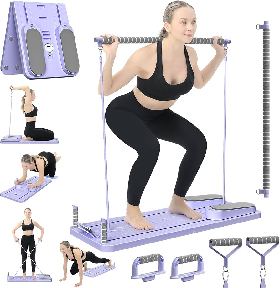 Burraq Multifunctional Pilates Board Abdominal Exercise Pushup Board 8IN1 - Automatic Rebound Full-Body Workout Machine for Men & Women