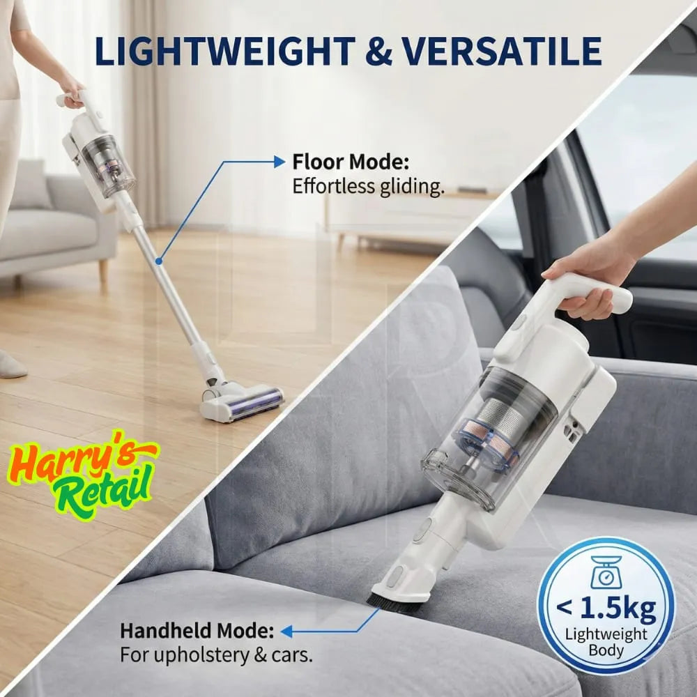 Burraq Cordless Stick Vacuum Cleaner – 2-in-1 Lightweight Handheld