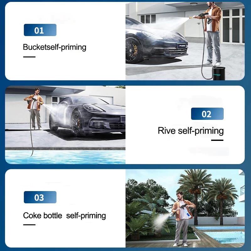 Burraq 48Vf Pressure Washer Gun – Rechargeable Portable Car Washer
