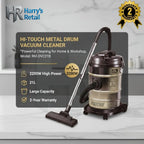 Burraq Hi-Touch Drum Vacuum Cleaner – 21L Heavy Duty Vacuum Cleaner | Large Capacity Wet & Dry Vacuum Cleaner
