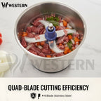Burraq Western Vertical Chopper W-710 – 3L Electric Food Chopper Stainless Steel Bowl | 2-Year Warranty