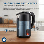 Burraq Western Deluxe Electric Kettle W-52 – 1.8L Stainless Steel Electric Kettle | 1500W Fast Boil