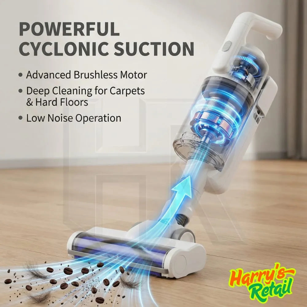 Burraq Cordless Stick Vacuum Cleaner – 2-in-1 Lightweight Handheld