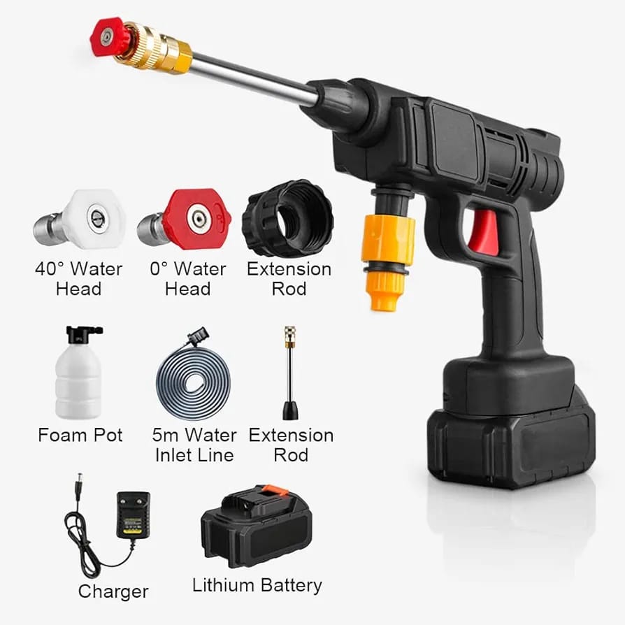 Burraq 48Vf Pressure Washer Gun – Rechargeable Portable Car Washer