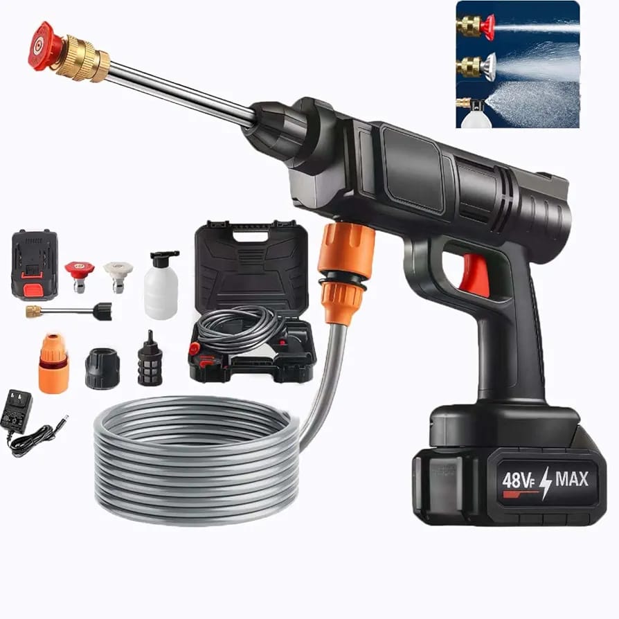 Burraq 48Vf Pressure Washer Gun – Rechargeable Portable Car Washer