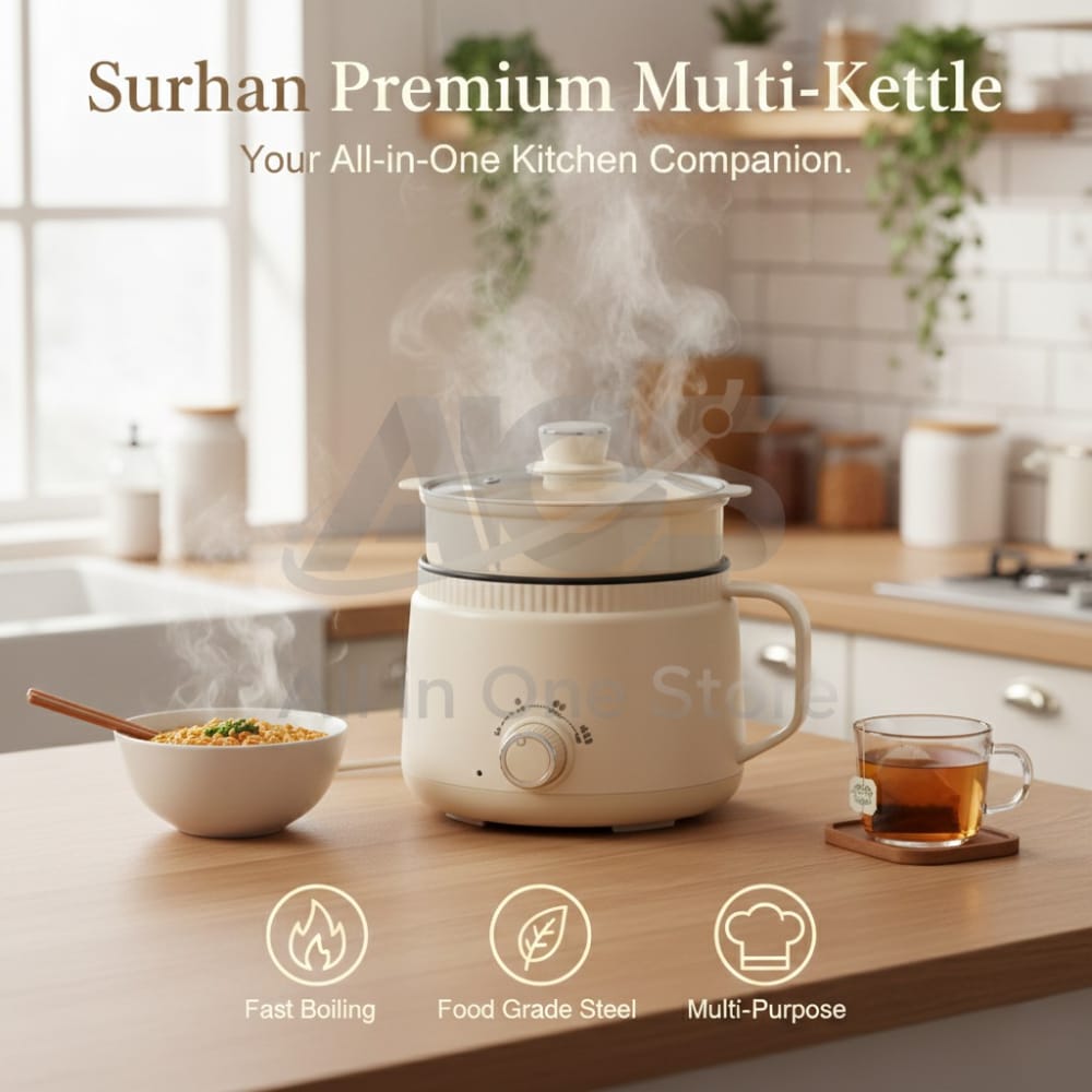 Burraq Surhan SR-9091 Electric Cooker – 2.0L Multi-Function Electric Hot Pot | Non-Stick Ramen Cooker & Electric Stove
