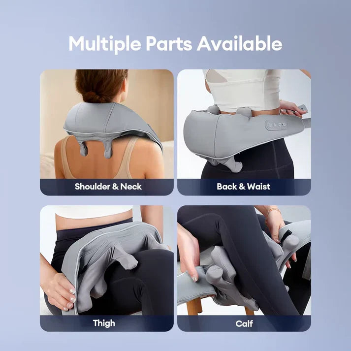 Burraq Neck & Back Massager With Heat – Professional Electric Cervical Deep Tissue Pain Relief Massager / 1 year Warranty + Premium Quality