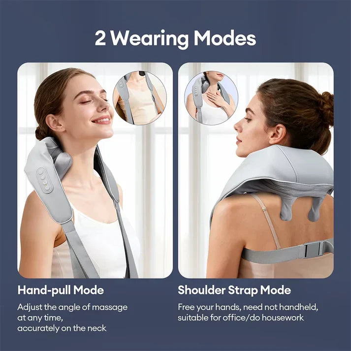 Burraq Neck & Back Massager With Heat – Professional Electric Cervical Deep Tissue Pain Relief Massager / 1 year Warranty + Premium Quality